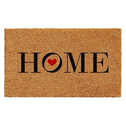 Calloway Mills 102201729 Heart Home Doormat, 17" x 29", Natural, Black, Red