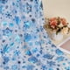 thumbnail image 4 of Tela de tul con estampado de copos de nieve grandes, 2 yardas, azul; tela de organza blanca transparente., 4 of 9