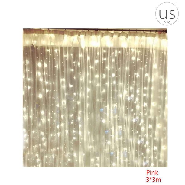 Hogar Dormitorio Cadena de luz Cortina de ventana Decoración de pared interior Lámpara de cuerdas LED Boda Luz de fiesta de Navidad Kearding LED1774-22
