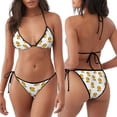 thumbnail image 3 of Fotbe Cute Duck With Headphone Traje de Baño para Mujer de Dos Piezas – Bikini Sexy de Tirantes Tipo Halter con Diseño Triangular, 3 of 6