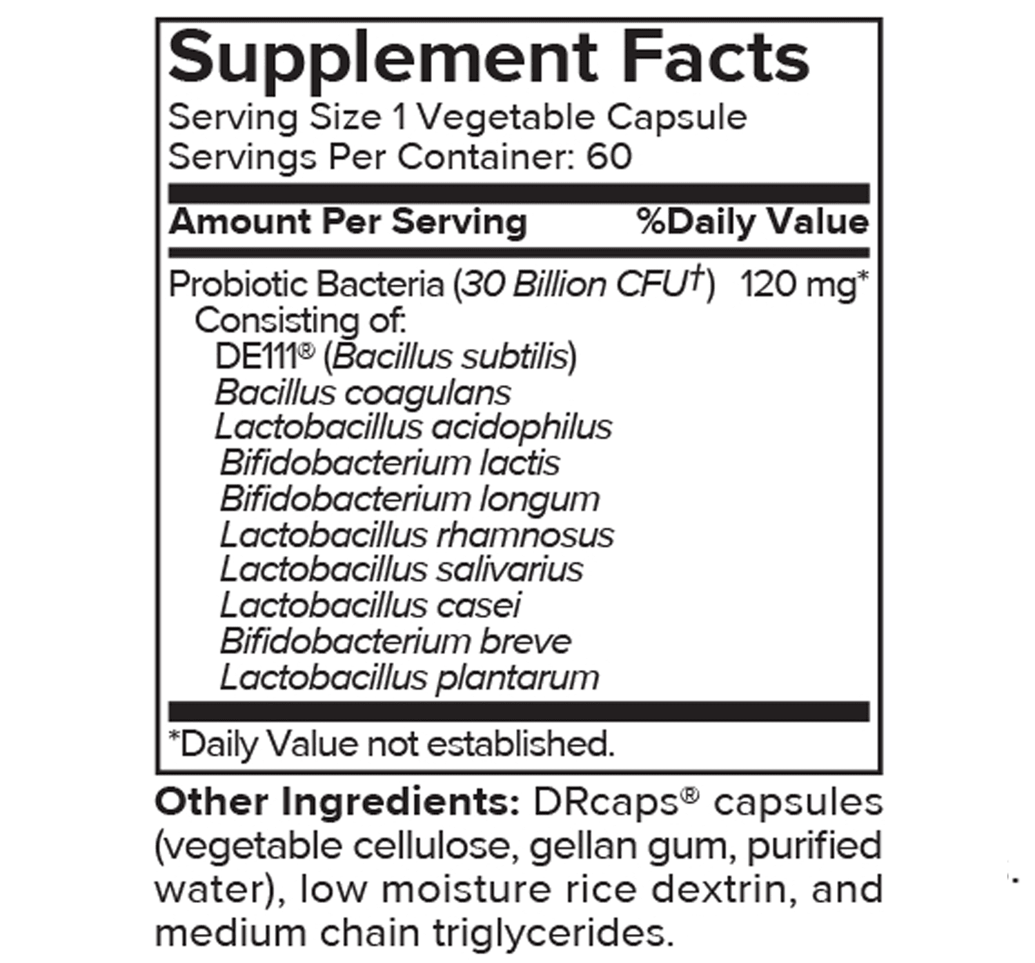 Portions Master 30 Billion Probiotic Plus