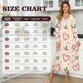 thumbnail image 7 of Tutolipy Heart Printed Nightgowns for Women Casual Sleepwear Long Sleeve Loungewear V Neck Sleep Dress for Home, L, 7 of 7