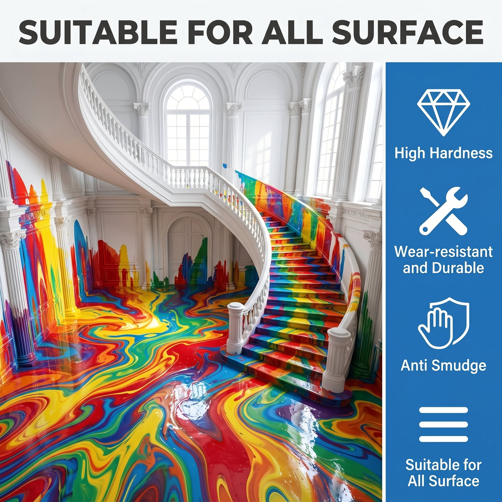 18oz Crystal Clear Epoxy Resin Kit | Self-Leveling High-Gloss No Yellowing No Bubbles | 1:1 Ratio Casting Resin for Table Tops, Crafts & DIY Projects