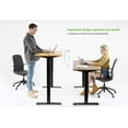 thumbnail image 3 of FEZIBO Crank Adjustable Height Standing Desk with Handle and Splice Board, Black Finish,55", 3 of 7