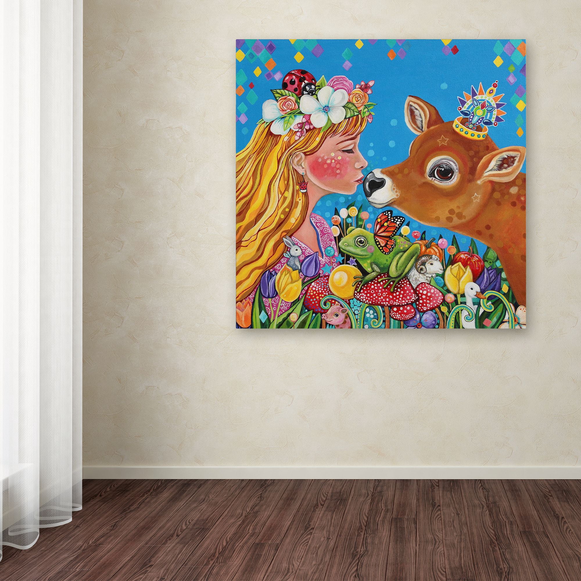 Trademark Fine Art 'Waking Kiss' Canvas Art by Lynda Bell