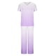 thumbnail image 1 of Camisetas de Manga Larga Mujeres Imprimir Manga Corta V-Cuello Superior Y Pantalones Largos Traje de Trabajo Conjunto, Nylon para Primavera Verano Casual, 1 of 9