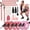 40-180 lbs-Rose Gold-Premium Fabric, variant on 40-180LBS Pilates Bar Set with 6 Resistance Bands (20/30/40Lbs) for Home Gym Workouts, Suitable for Full-Body Fitness And Yoga for Both Men And Women