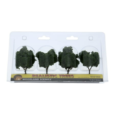 UPC: 0724771015048 | Woodland Scenics Ready Made Realistic Trees  2  to 3   Medium Green  4/Pkg.