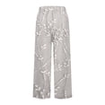 thumbnail image 5 of Women's Casual Pants Women'S Floral Embroidered Lace Printed Loose Pocket Patchwork Casual Pants,White Women's Casual Pants XXL, 5 of 5
