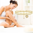 thumbnail image 2 of Tobillera HUOGUO Fashion para mujer con letras en forma de corazón, 2 of 3