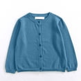 thumbnail image 2 of Splozh Girls Cardigan Sweater 2026 Fall Kids School Cotton Button Down Toddler Sweaters Tops Winter Warm Jacket Girls Sweaters,Dark Blue,7-8 Years, 2 of 5