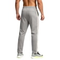 thumbnail image 3 of Trgacdwlo Men Hiking Pants Striped Straight Leg Mens Joggers Lightweight Elastic Waist Running Workout Mens Lounge Pants Gray XXL, 3 of 4