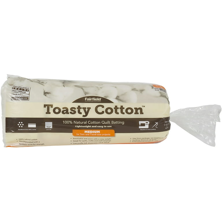 Fairfield Toasty Cotton Quilt Batting 90 inch x 20 yd, Size: 90 x 20 Yards, Beige