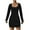 Black Dresses for Women, variant on ylioge Fall Bodycon Dresses for Women Trendy Square-Neck Long Sleeve Ribbed Knitted Stretchy Slim Fit Solid Comfort Mini Dress