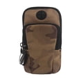 thumbnail image 1 of Bolsa de brazo para teléfono móvil, resistente al agua, duradera y ligera, ideal para hombres y mujeres. Marrón, 1 of 6