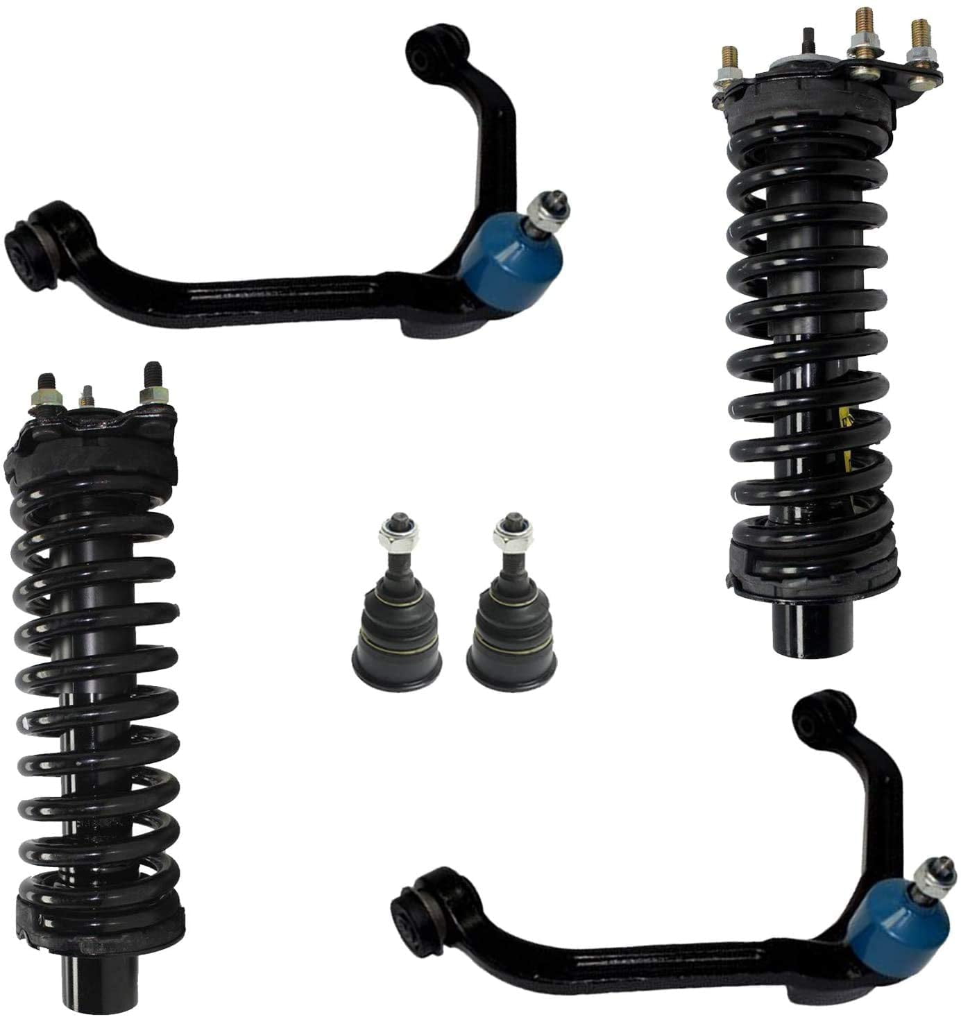 4pc Front Struts & Upper Control Arms 2002 2003 2004 2005 2006 2007 Jeep Liberty
