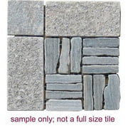 Intrend Tile LS017-G Quartzite Alternate Pattern Mosaic Blend - Green