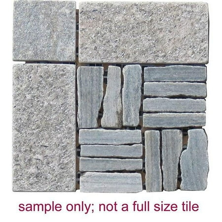 Intrend Tile LS017-G Quartzite Alternate Pattern Mosaic Blend - Green