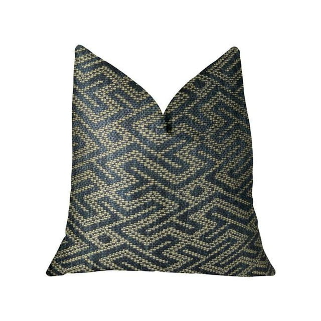 PBRAZ385-2030-DP Plutus Oreiller de Luxe Fait Main Bleu, 20 x 30 Po. Queen