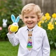 thumbnail image 4 of Nœud Papillon pour Enfants 复活节 Design Lapin et Poussin Tissu Pailleté Sangle de Cou Réglable 9,84 Po x 3,07 Po, 4 of 6