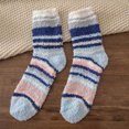 thumbnail image 1 of Chaussettes et Bas pour Femmes d'Automne et d'Hiver à Rayures à Pois en Molleton Corail Chauds Épais pour la Maison Bas Bas de compression Multicolores, 1 of 3