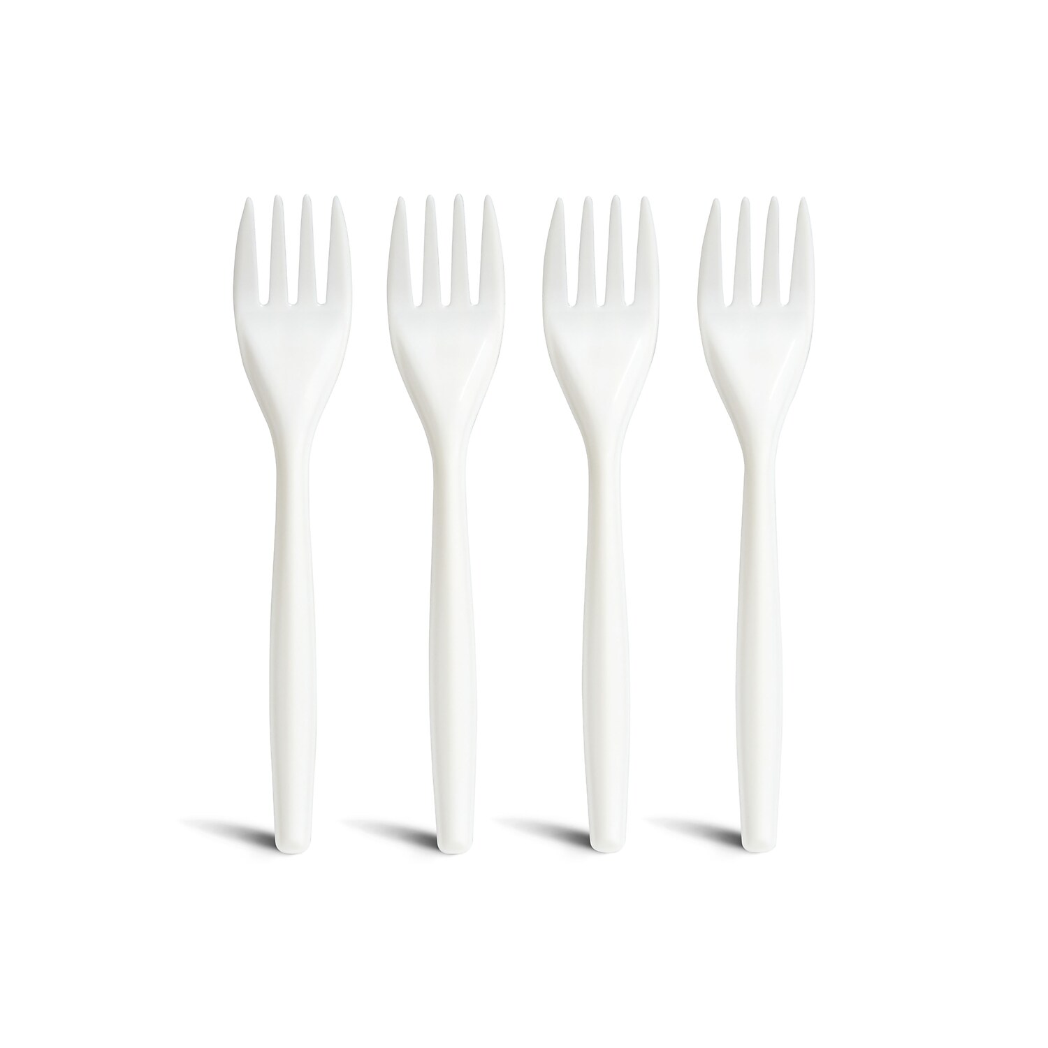 Perk Compostable Plastic Fork Medium-Weight White PK56201 - Walmart.com