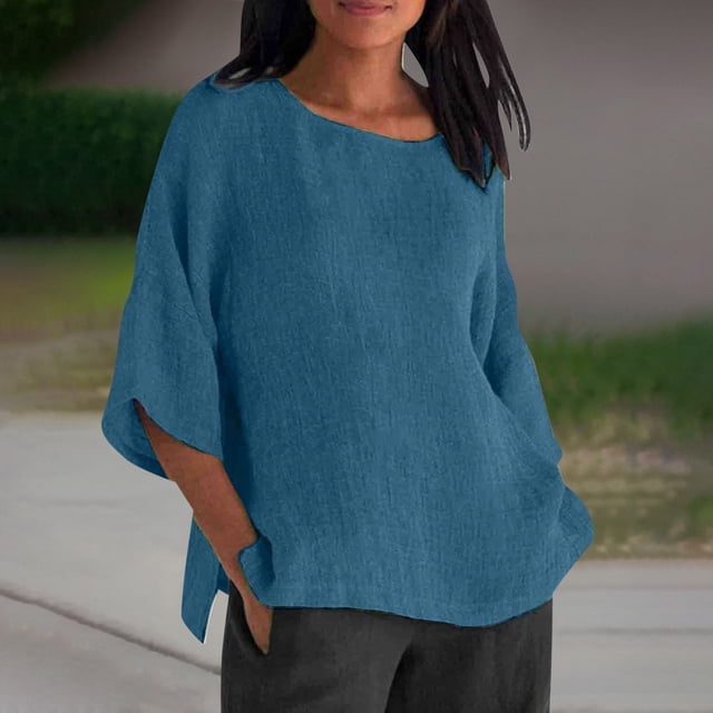 Haut à Manches Courtes Col Rond Uni pour Femmes, T-Shirt Rayé, Vêtements de Sport pour Femmes Juniors