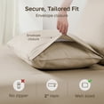 thumbnail image 4 of California Design Den Queen Size Pillow Cases 100% Cotton, Set of 2 - Soft Sateen, Fits Standard & Queen Pillows - Buttery Yellow, 4 of 7
