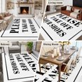 thumbnail image 5 of 5'x8' Area Rugs, White Letter Indoor Outdoor Area Rug for Living Room Bedroom, Modern Minimalist White Text Striped Washable Bathroom Rugs Kitchen Floor Carpet Mats Home Decor Aesthetic, 5 of 8