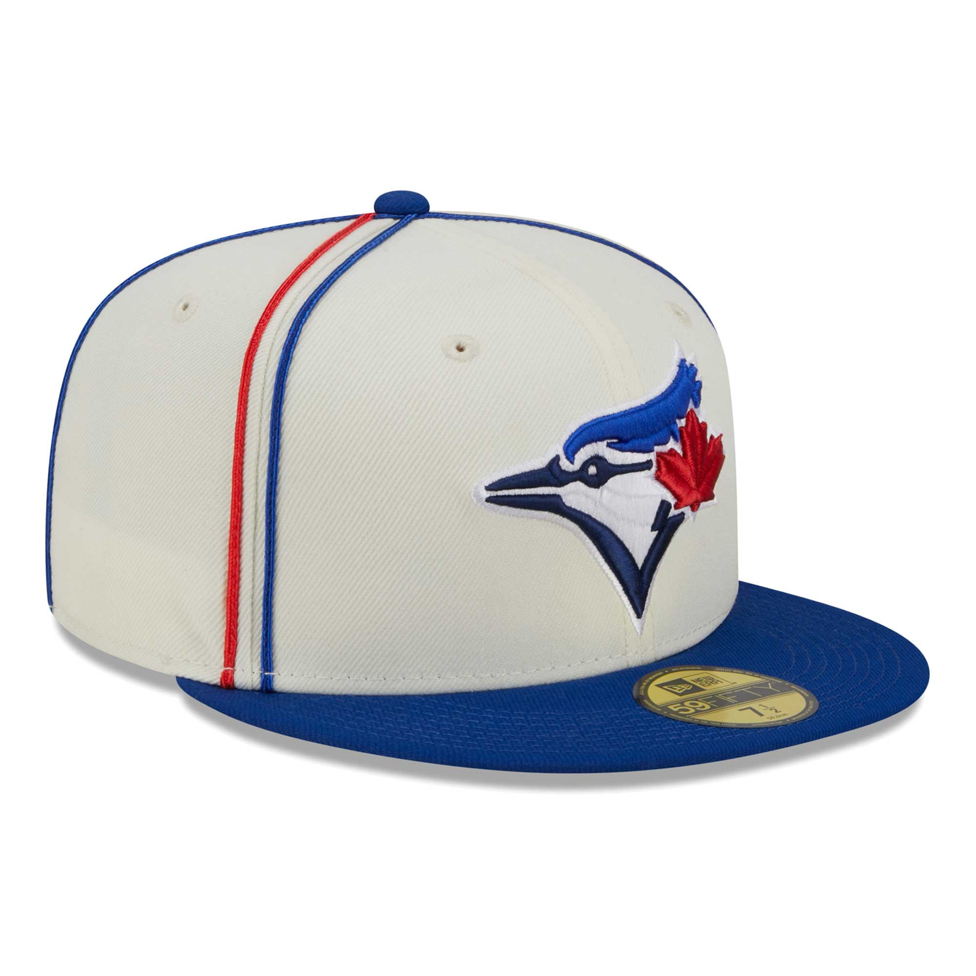 Men's New Era Cream/Royal Toronto Blue Jays Chrome Sutash 59FIFTY Fitted Hat