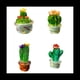 thumbnail image 1 of 4 Piezas de Adornos Interiores para AutomóViles, Figuras ArtíSticas de Cactus, DecoracióN del Hogar, Adornos de Cactus de Plantas en Miniatura para Manualidades de Escritorio B, 1 of 6