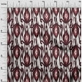 thumbnail image 3 of oneOone Rayon Maroon Fabric Ikat Sewing Material Print Fabric By The Yard 56 Inch Wide, 3 of 4