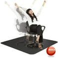 thumbnail image 3 of Resilia Office Desk Chair Mat for Low Pile Carpet, 46" x 60", Black, 3 of 10