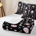 thumbnail image 4 of Manfei Boo Ghost Print Quilt Full,Happy Halloween Full Bedspread Sets,3pcs,1 Coverlet and 2 Pillowcases, 4 of 7
