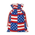 thumbnail image 2 of ZICANCN Christmas Gift Bags, American Graphic National Patriotic Reusable Fabric Drawstring Storage Bags with Drawstring, Small Size, 2 of 7