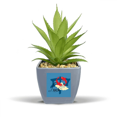 thumbnail image 1 of China Carp Good Luck Blessings Fake Pineapple Flower Pot Vase Mini Decor, 1 of 3