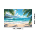 thumbnail image 2 of Tropical Palm Trees Beach Scene Ocean View Relaxation Banner for Vacation Home Decor Wedding Party, 2 of 7