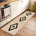 thumbnail image 2 of 2'x6' Rug Runners for Hallways Kitchen, Brown Black Boho Non Slip Entryway Beside Floor Carpet Runner, Ethnic Geometric Southwestern Washable Laundry Room Bedroom Throw Rugs Mat for Family Pet, 2 of 8