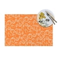 thumbnail image 4 of YFYANG Washable Heat-Resistant Placemats, 70% PVC/30% Polyester, Orange Fruit Texture Kitchen Table Mat, 12" x 18" 6 Pcs, 4 of 6