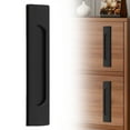 thumbnail image 2 of Recessed Finger Flush Pulls with Edge Pull -Sliding Closet Door Handles Hardware Suitable for Pocket Door,Closet Door,Sliding Doors, Barn Door Handle, Easy to Use, 1Pc, Multicolor(Black1,7.1x1.5"), 2 of 9