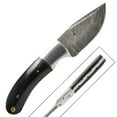 thumbnail image 2 of Custom Made Damascus Skinner Knife w/ Buffalo-Horn Handle, 2 of 3