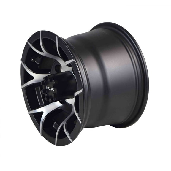 MASSFX 10x7 Golf Cart Rim with 4/101.6 or 4 on 4" Bolt Pattern - Matte Black