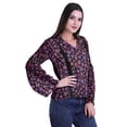 thumbnail image 2 of Moomaya Kurta Col Kurta Dentelle Détails Imprimé Manches Longues Tunique, 2 of 5