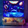 thumbnail image 1 of Blacklight Tapestry, High Definition Printing Wall Hanging Tapestry UV Reactive Planet Pattern Tapestry with Multiple Elements for Home Decor, 1 of 7