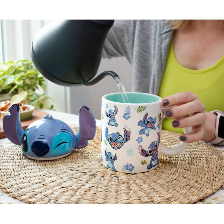 Disney Store Stitch Mug with Lid