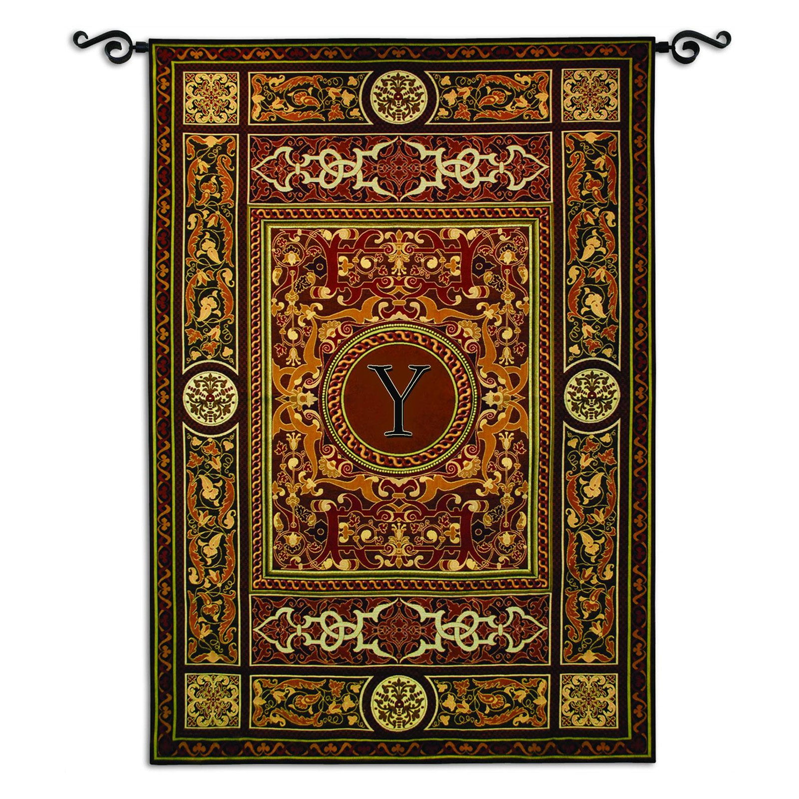 Fine Art Tapestries Monogram Medallion Wall Tapestry