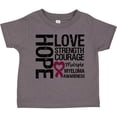 thumbnail image 3 of Inktastic Multiple Myeloma Hope Love Strength Boys or Girls Toddler T-Shirt, 3 of 5
