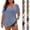 #02 Blue, variant on Cold Shoulder Tops for Women Short Sleeve V Neck Striped Loose Fit T Shirts Weekend Outings Casual Blouses,3XL,#02 Blue