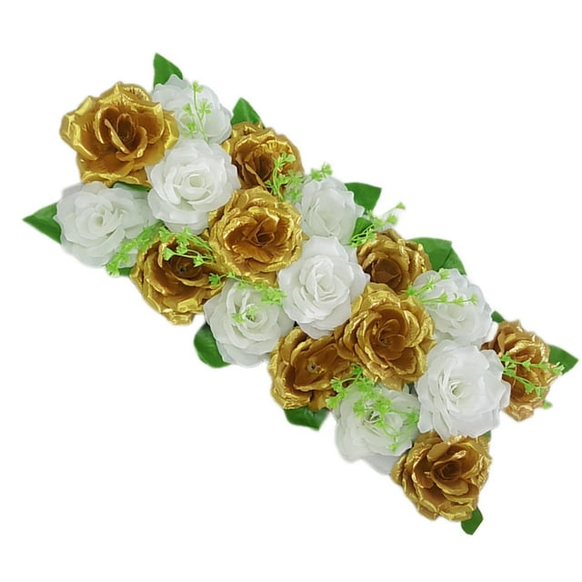 Decoraciones Yotijar Ramo para la Recepción Arreglos florales dorado y blanco
