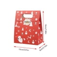 thumbnail image 3 of 20-Pack Christmas Gift Bags – Red & Green Holiday Treat Bags with Die-Cut Handles & Reindeer Printed Paper Sacks for Cookies, 3 of 7